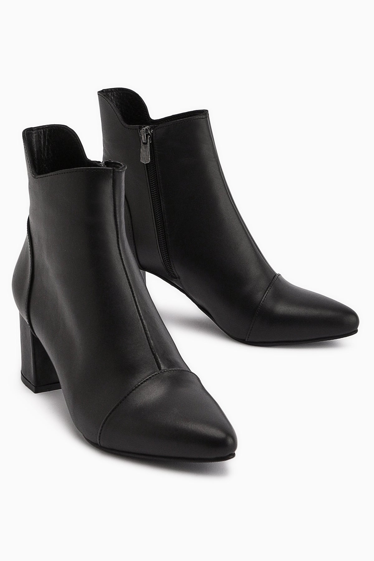 Helia – Genuine Leather Black Heeled Boot (Women)