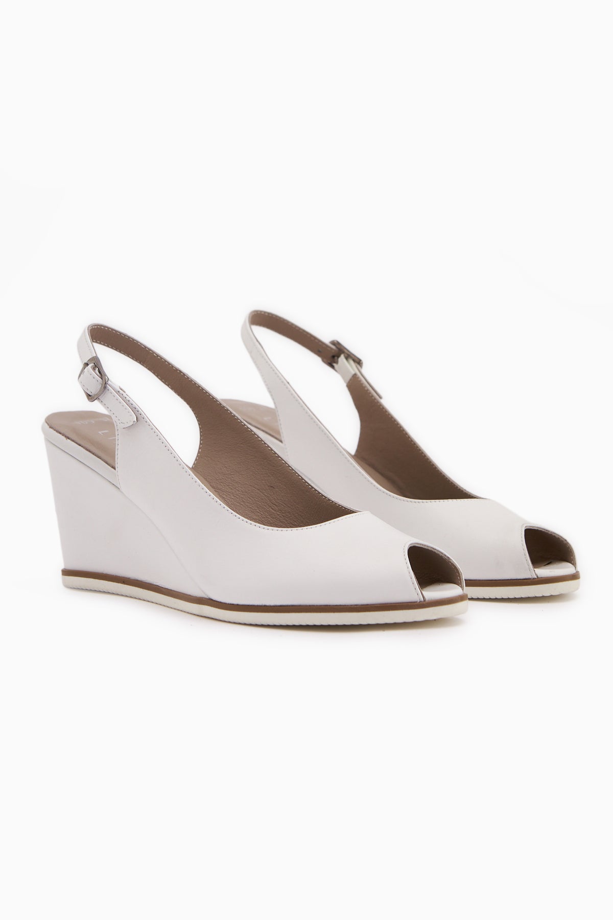 Marly Genuine Leather White Wedge Women’s Sandal