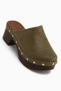 Dorita Green Platform Heeled Women’s Slippers