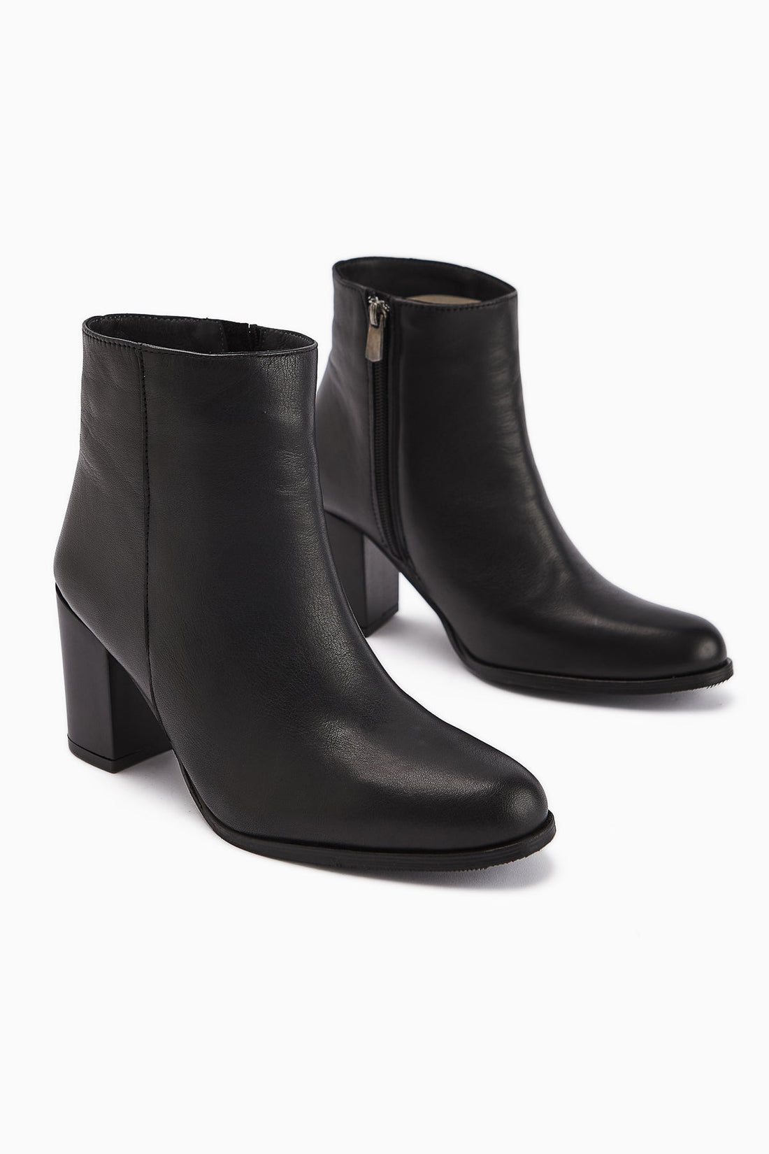 Teres – Genuine Leather Black Heeled Boot (Women)