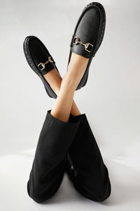 Tola Black Buckle Detailed Women’s Casual Shoes