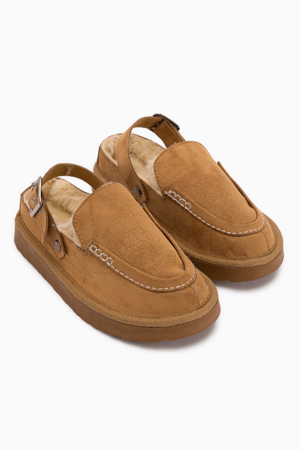Cathy Tan Suede Fur Women’s Slippers