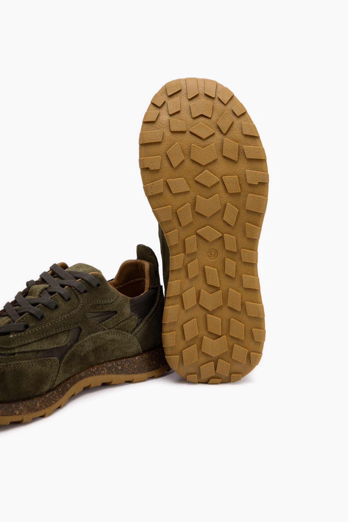 Selena Genuine Leather Khaki Suede Detailed Women’s Sneakers