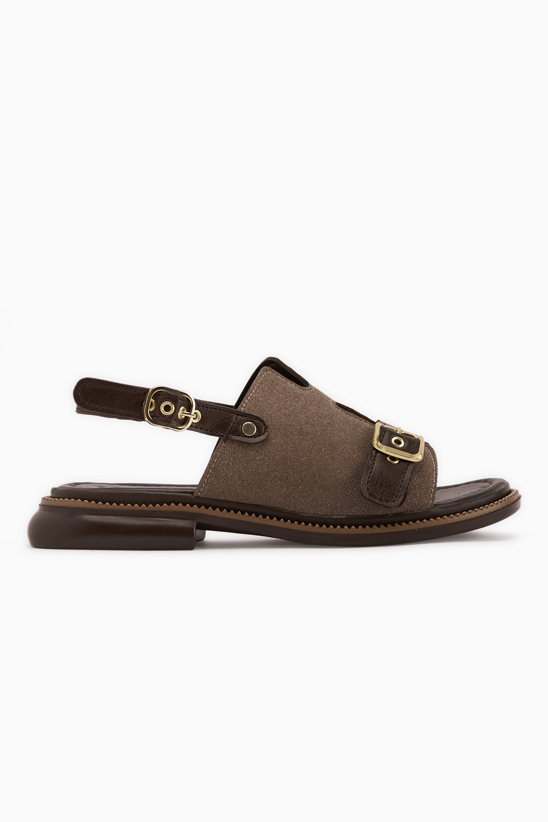 Neveen Brown Suede Buckled Women’s Sandal
