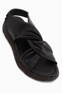 Jennie Genuine Leather Black Cross-Strap Women’s Sandal
