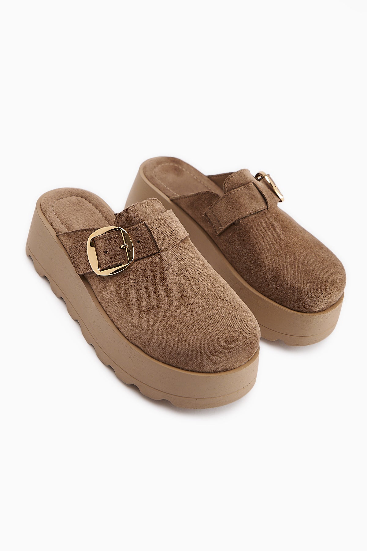 Clara Mink Suede Buckled Women's Slipper
