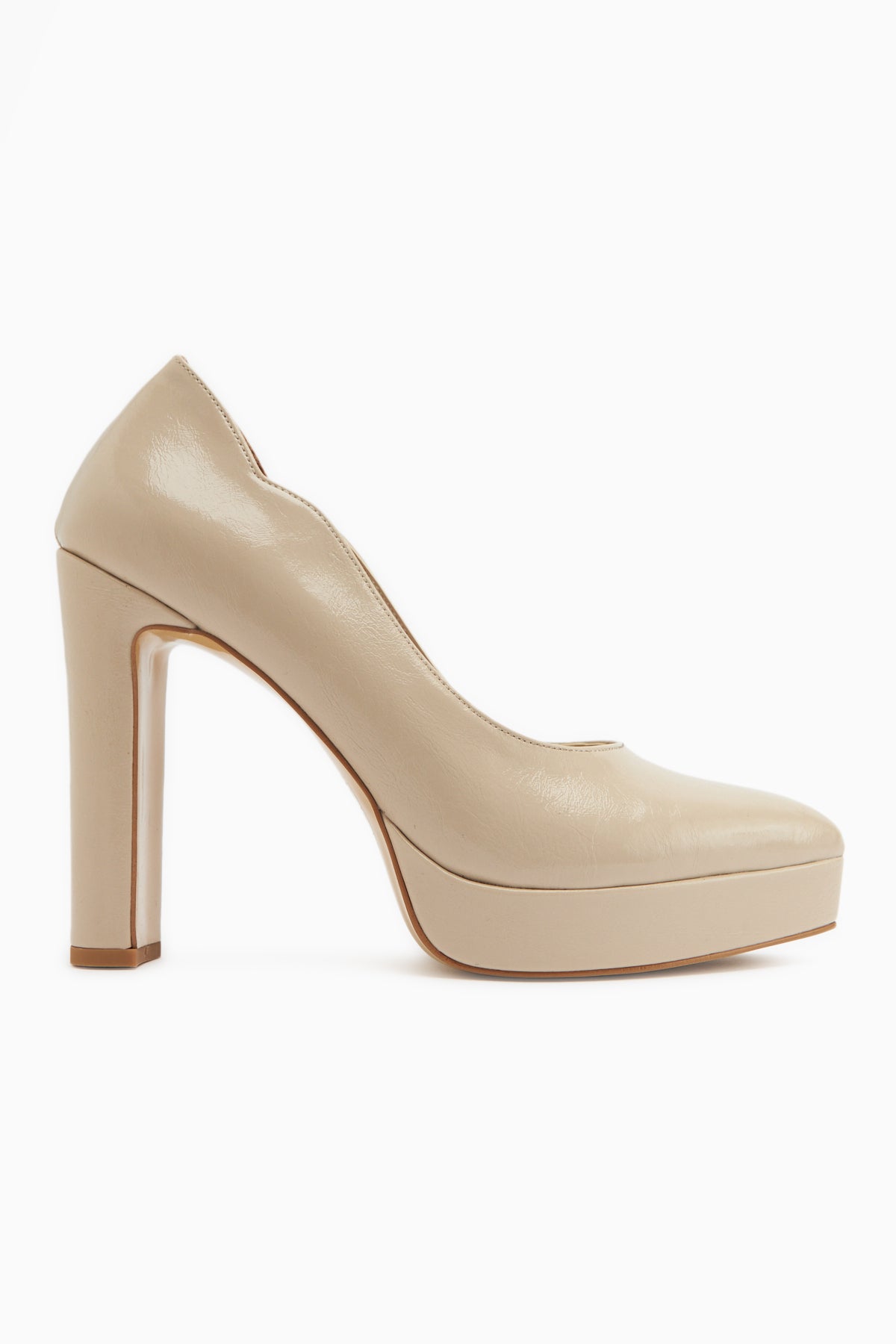 Ragni Beige Platform Heeled Women’s Shoes