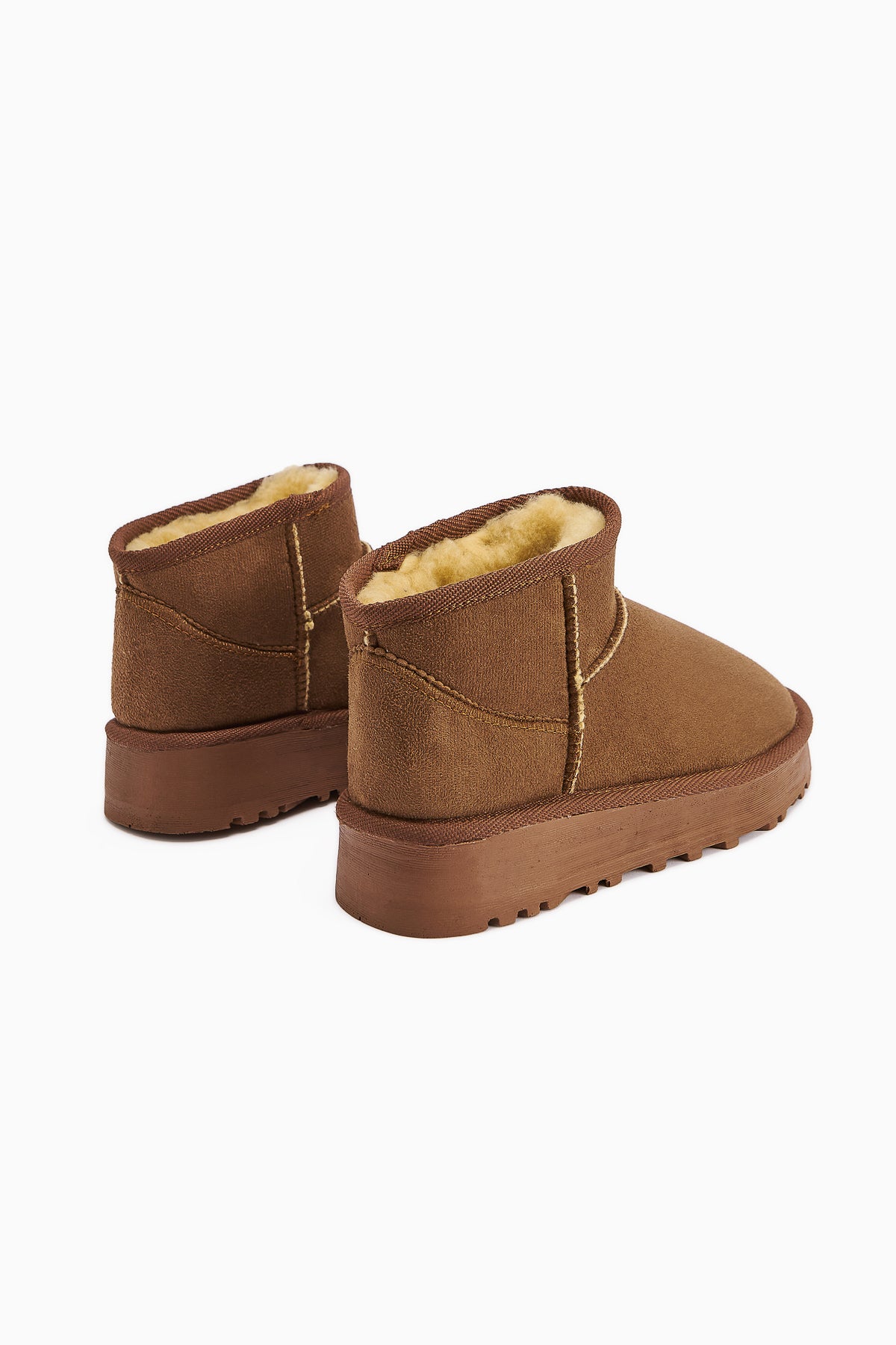 Lilly-Anne Tan Suede Short Fur Lined Women’s Boots