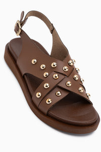 Lucina Tan Cross Strap Women’s Sandal