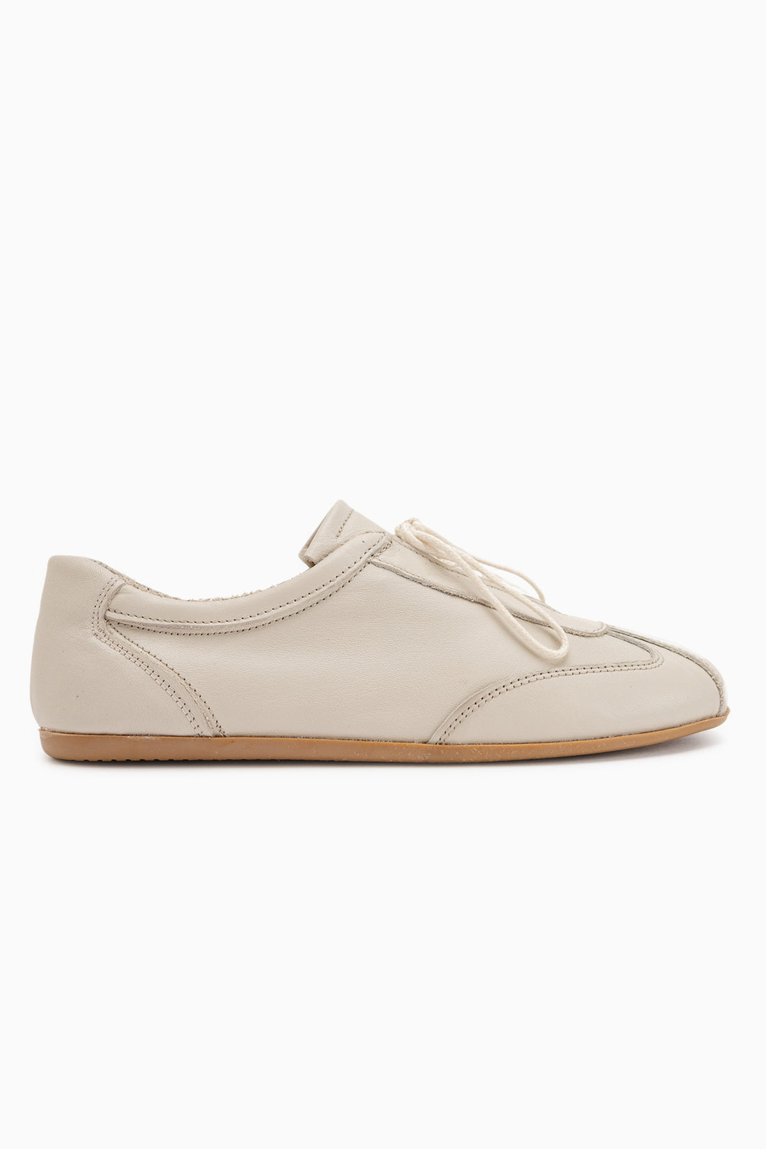 Genuine Leather Beige Lace-Up Casual Women’s Shoes