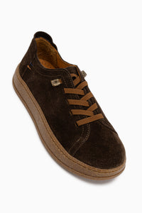 Judi Genuine Leather Brown Suede Comfortable Sole Women’s Sneakers