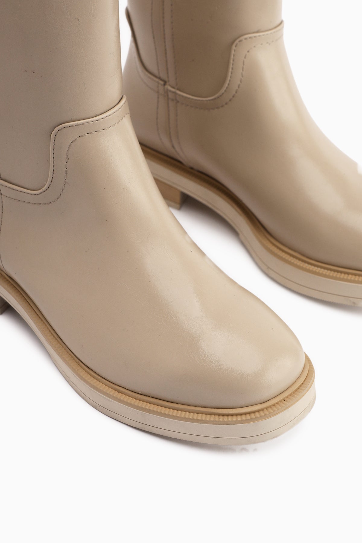 Luca – Beige Pull-On Knee-High Boot (Women)