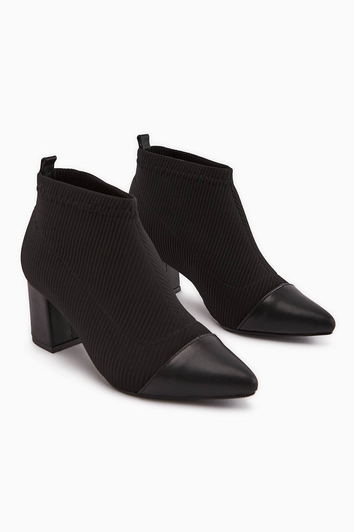 Daly – Black Stretch Heeled Boot (Women)