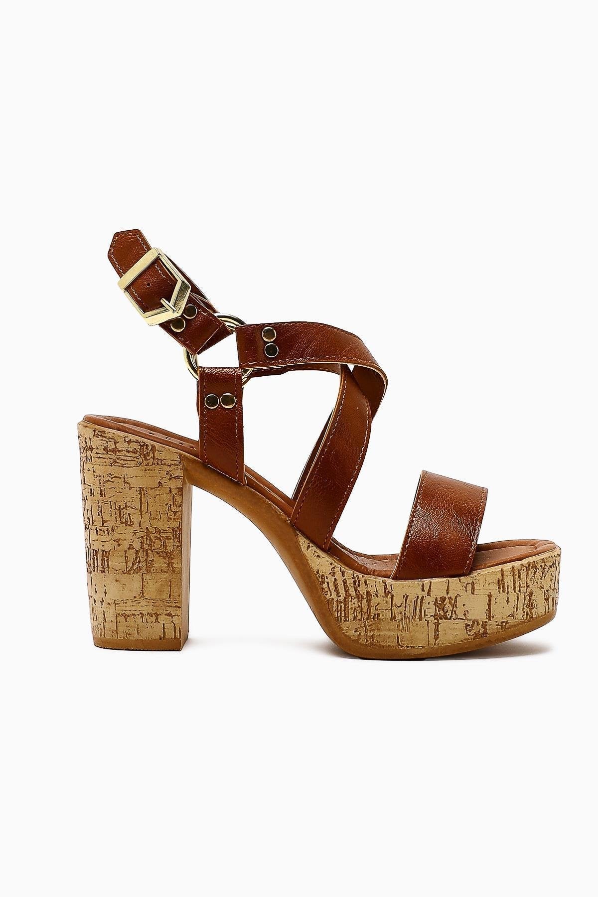 Havannah Taba Cross-Strap Platform Heeled Sandals