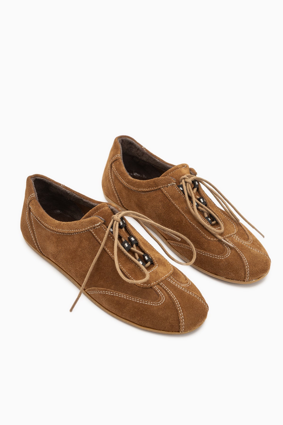 Berry Genuine Leather Camel Suede Lace-Up Casual Women’s Shoes