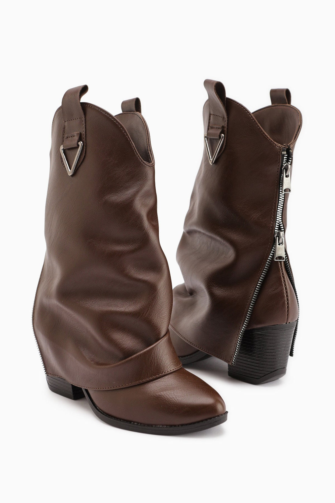 Peggy Women's Coffee Western Heeled Boot