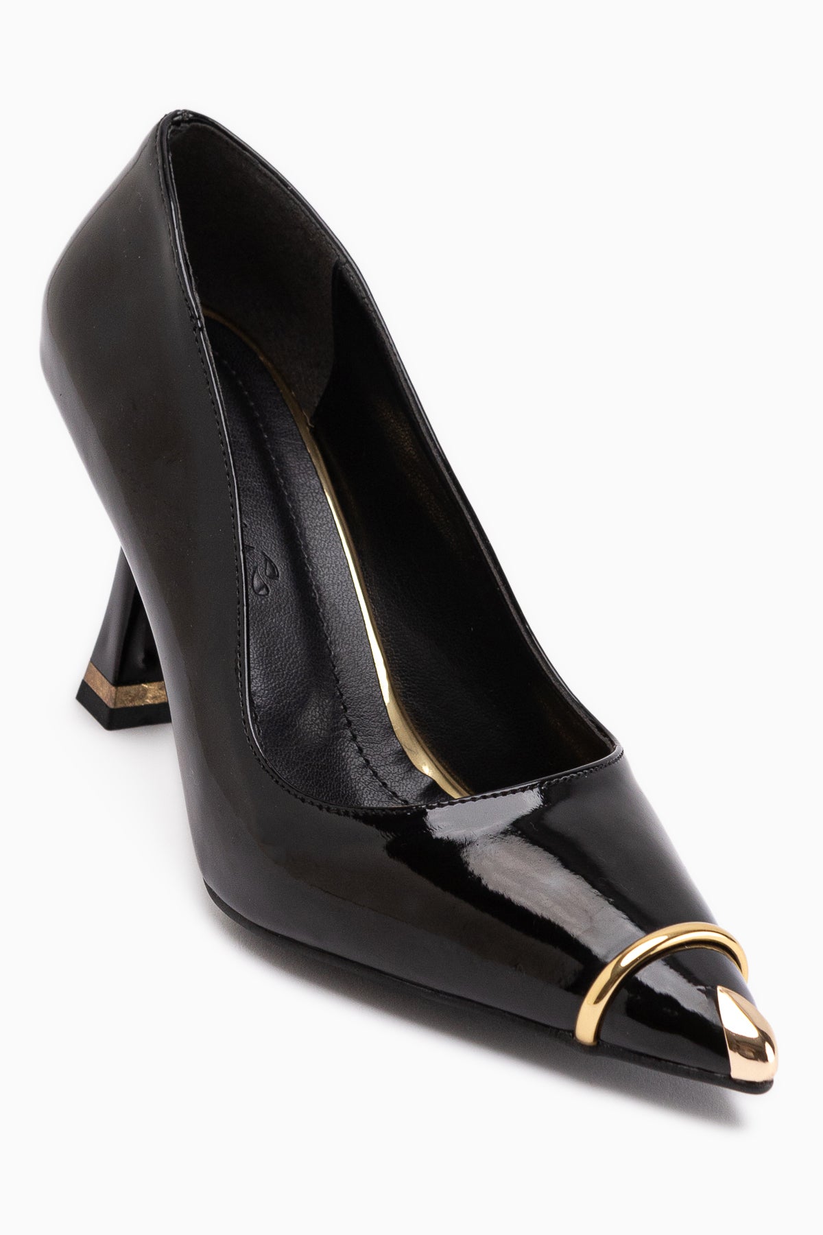 Lelia Black Patent Leather Detailed Women’s Heeled Shoes