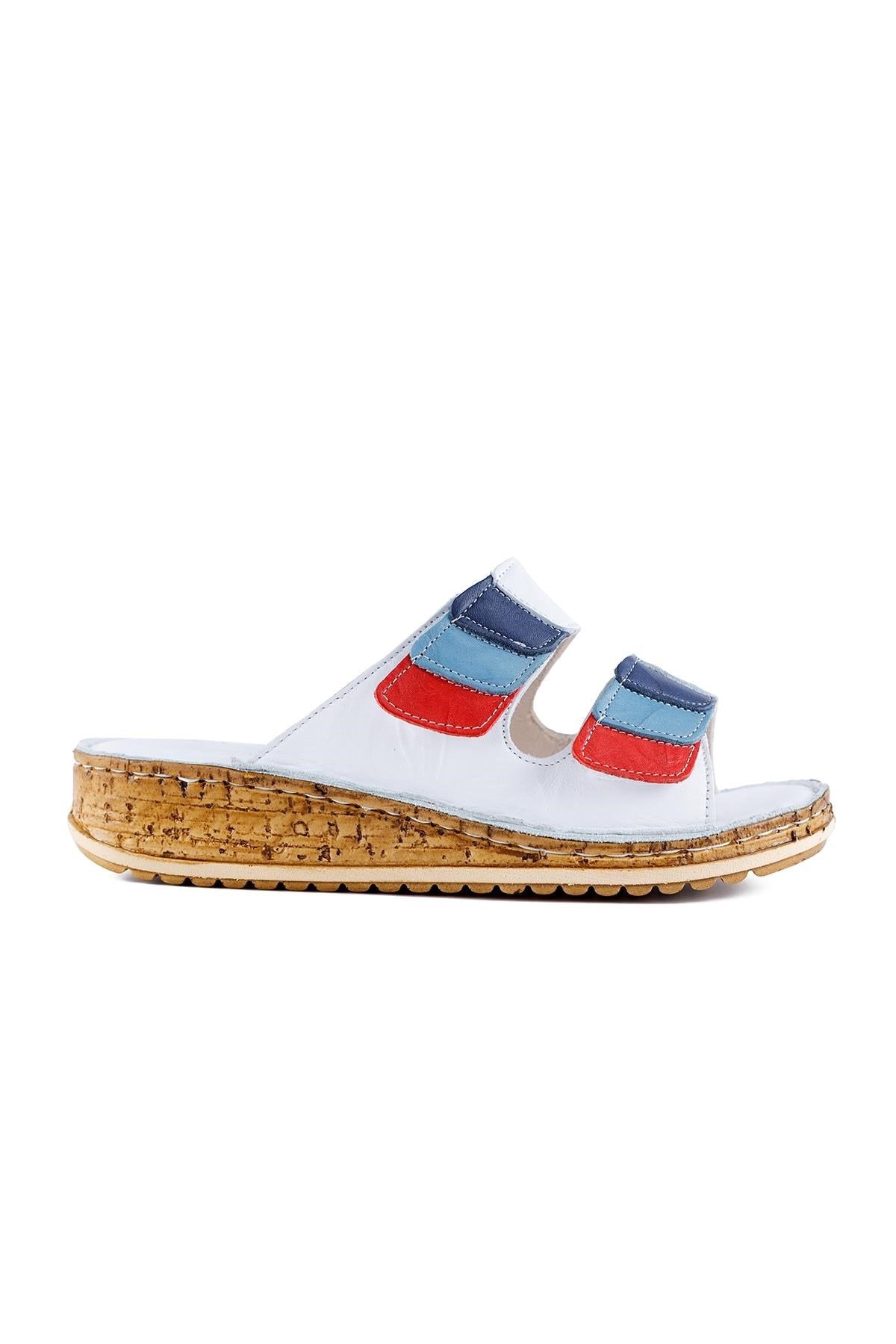 Kassid Genuine Leather White Comfort Slipper