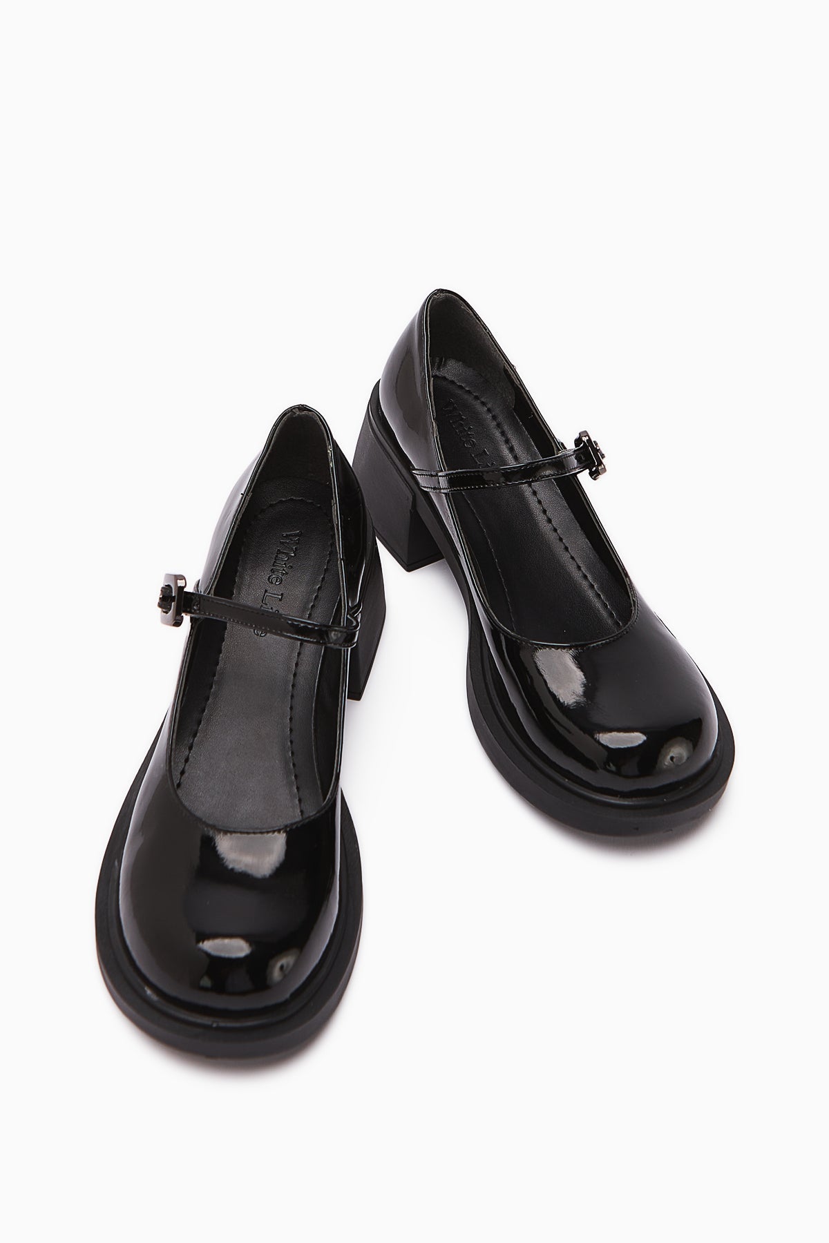 Mirka – Black Patent Strap-Detail Loafer (Women)