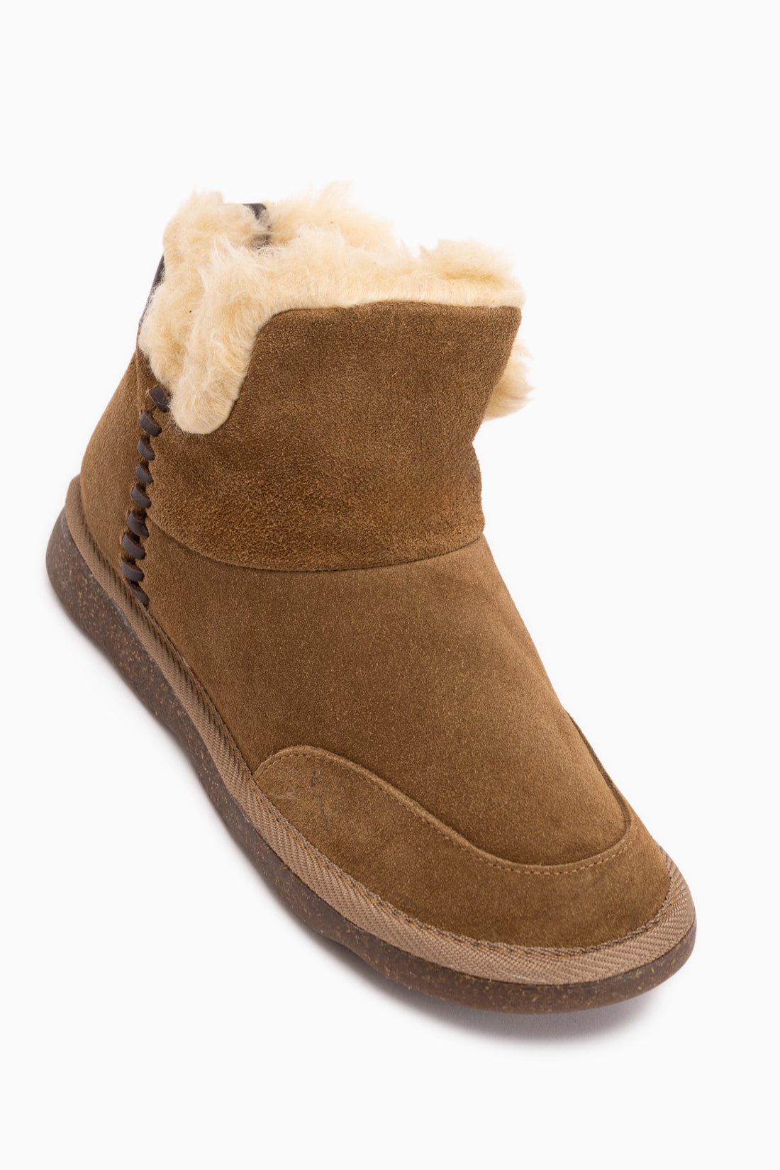Lorrie Genuine Leather Mink Suede Fur Women’s Short Boots