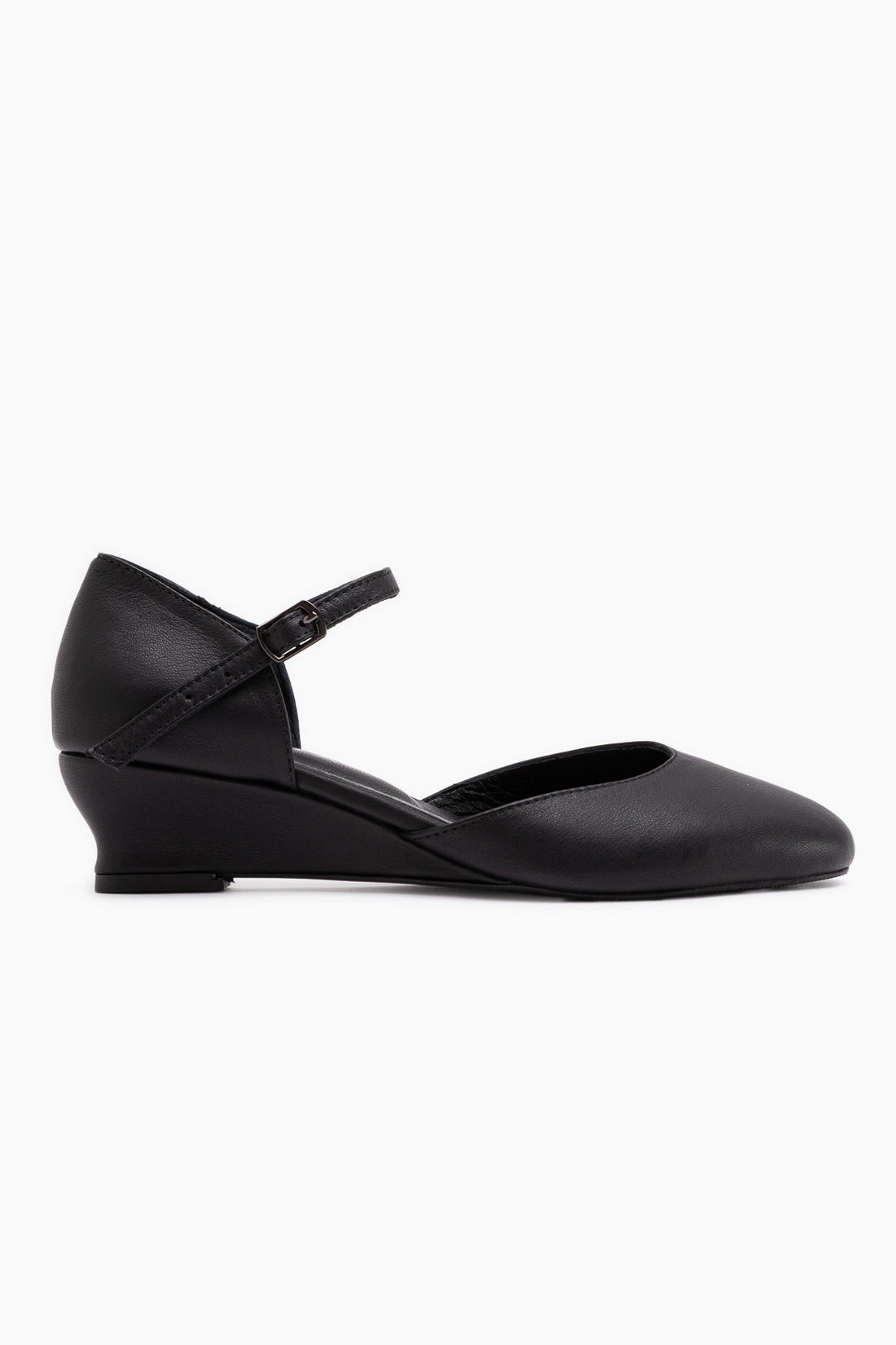 Elize Genuine Leather Black Closed Toe Women’s Heeled Shoes