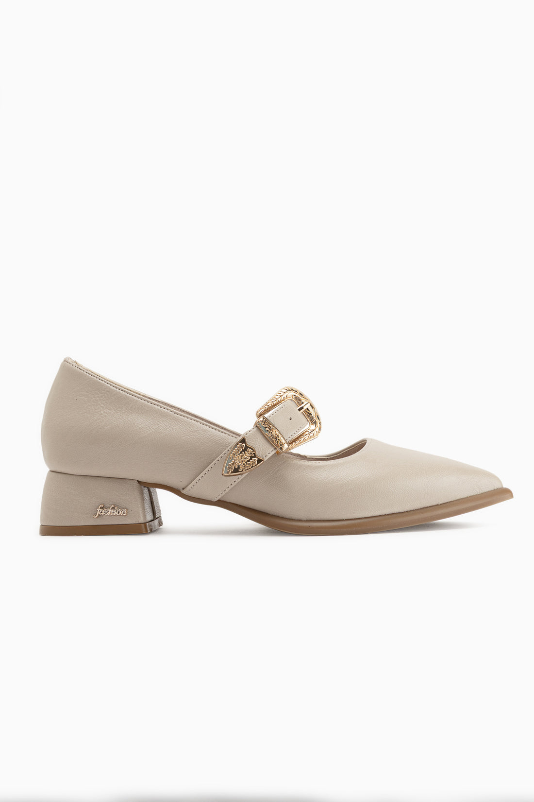 Jacklin Beige Strappy Short Heeled Women’s Shoes