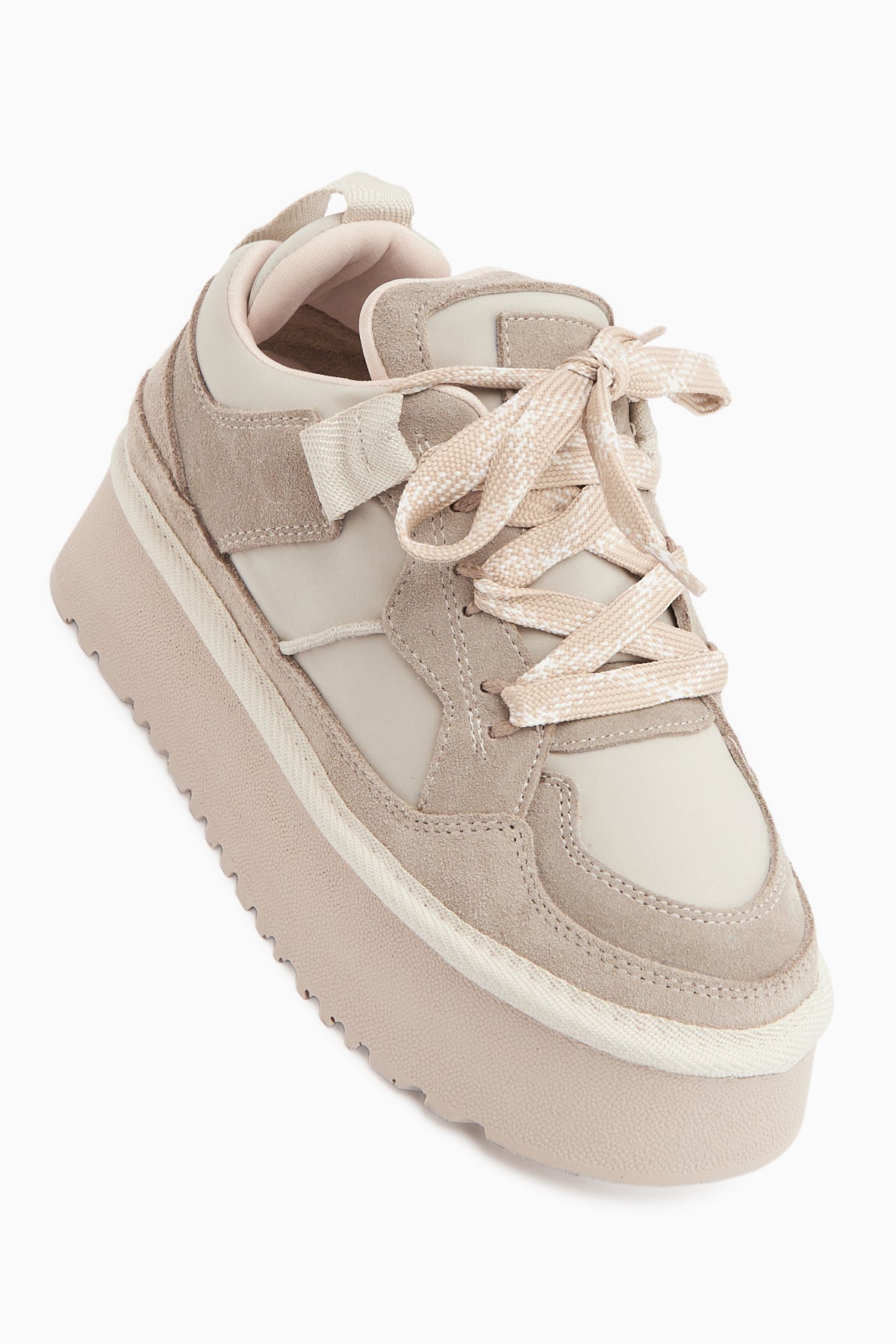 Rita – Beige Suede Thick Sole Sneaker (Women)