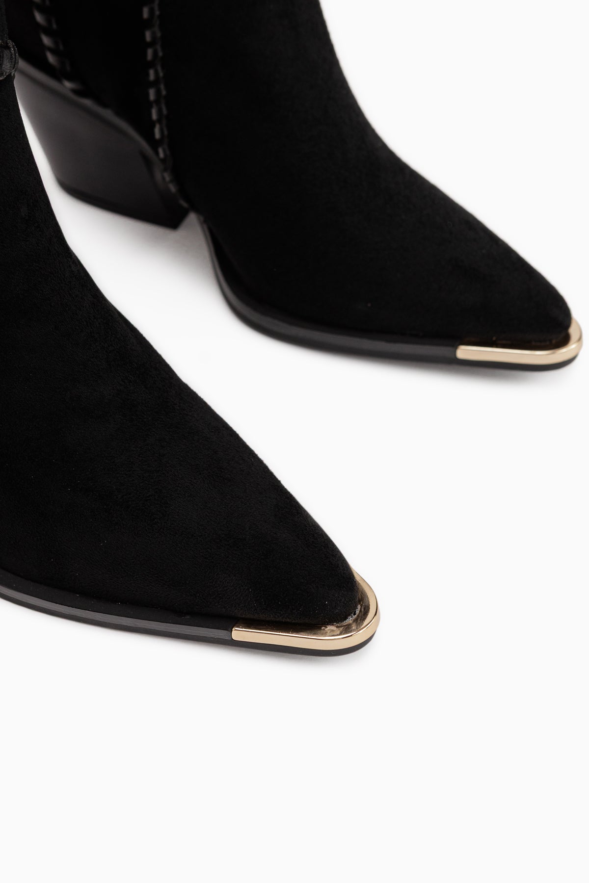 Gertie Black Suede Stitch Detailed Women’s Boots