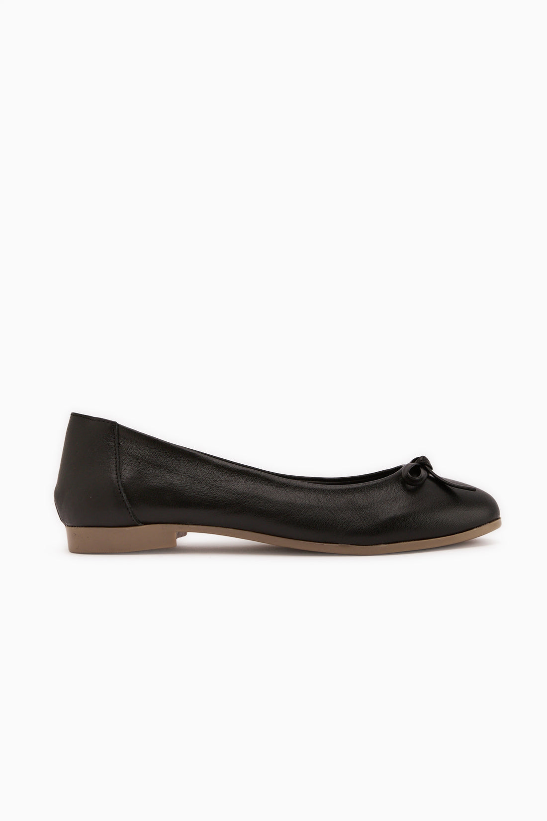 Holly Genuine Leather Black Bow Women’s Ballet Flats