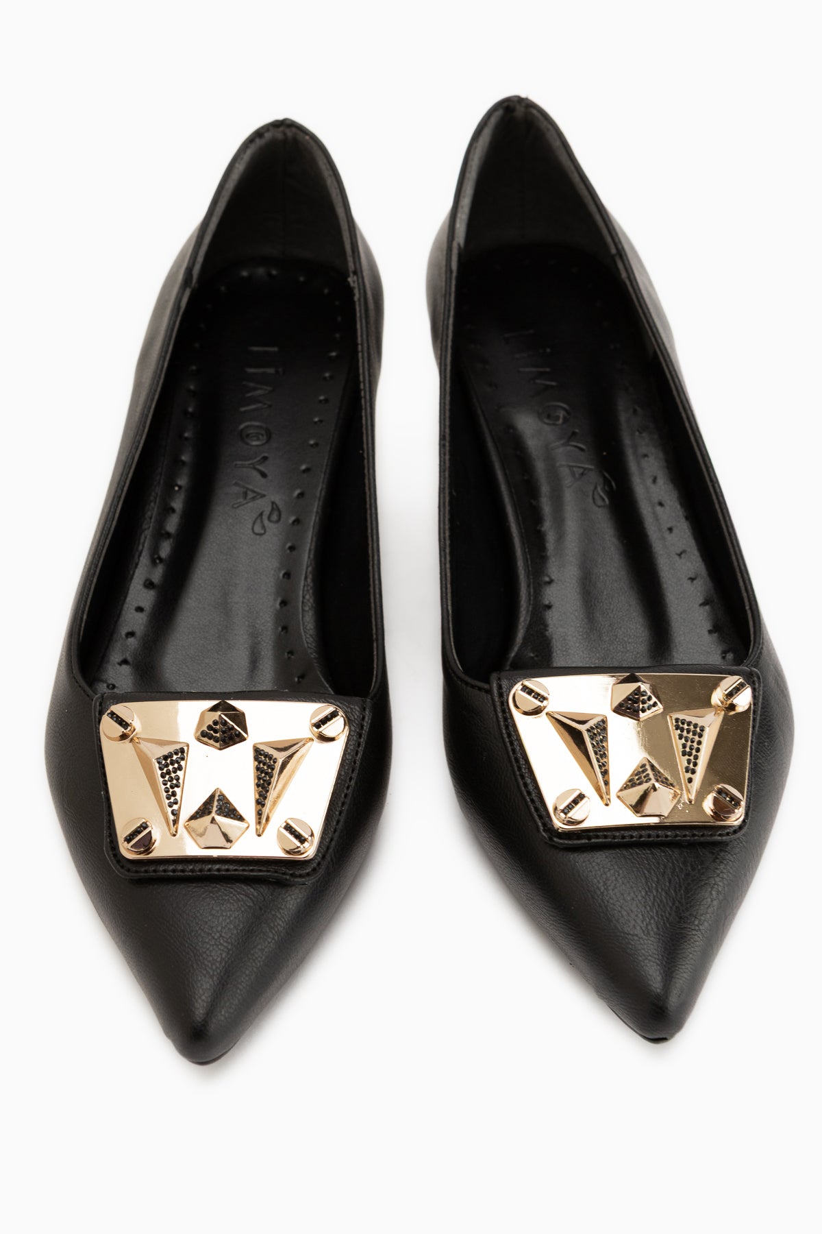 Juliet Black Buckled Short Heeled Women’s Shoes