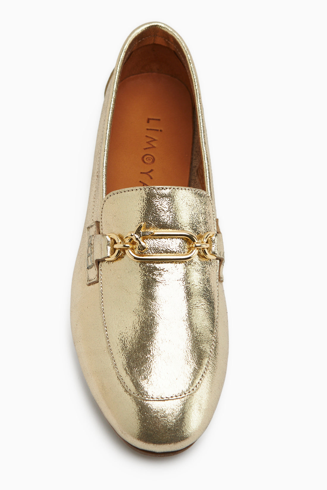 Alessa Genuine Leather Gold Buckle Women’s Loafer Daily Moccasin Shoes