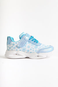 Janne Blue Snow Themed Light-Up Kids' Athletic Shoe