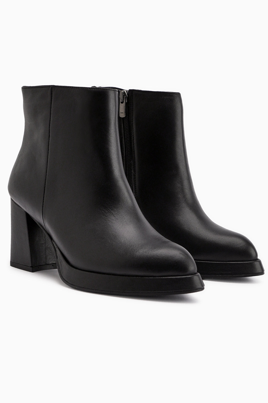 Gaby – Genuine Leather Black Platform-Heel Boot (Women)