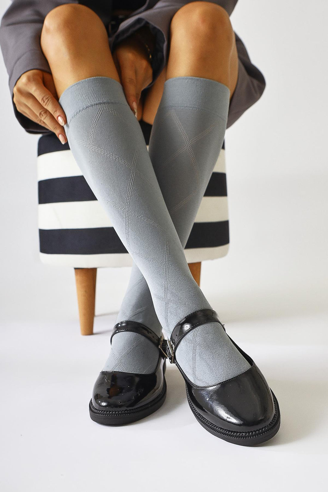 Vivy Black Patent Round Toe Single Strap Everyday Shoe