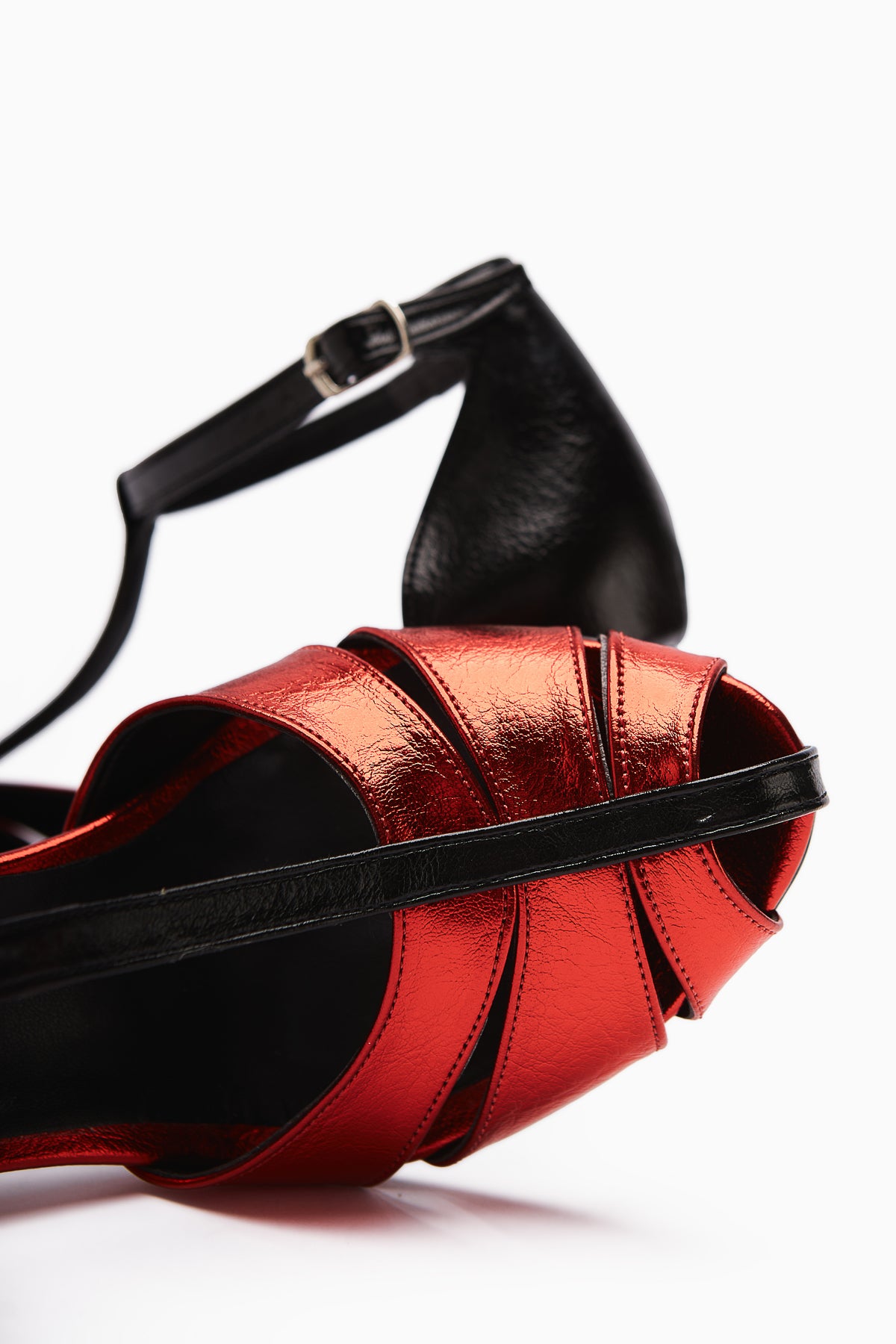 Mian Red Buckle Detailed Women’s Heeled Shoes
