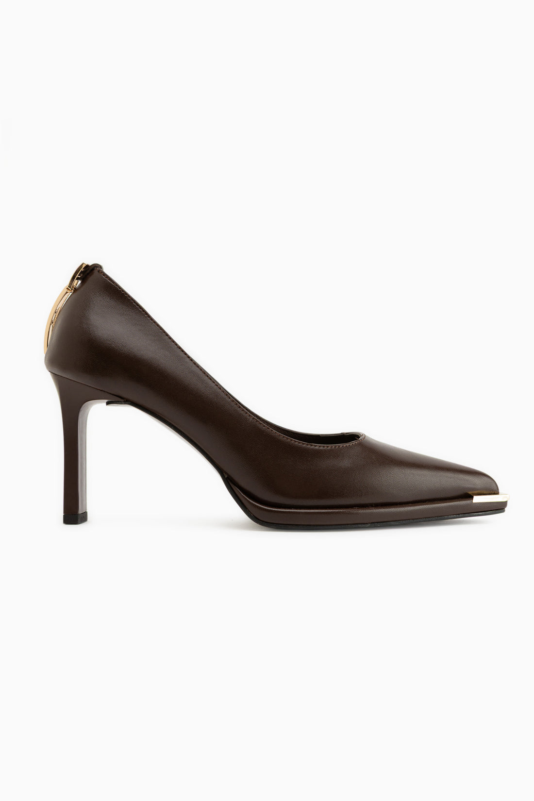 Mariana Brown Buckle Detailed Women’s Heeled Shoes