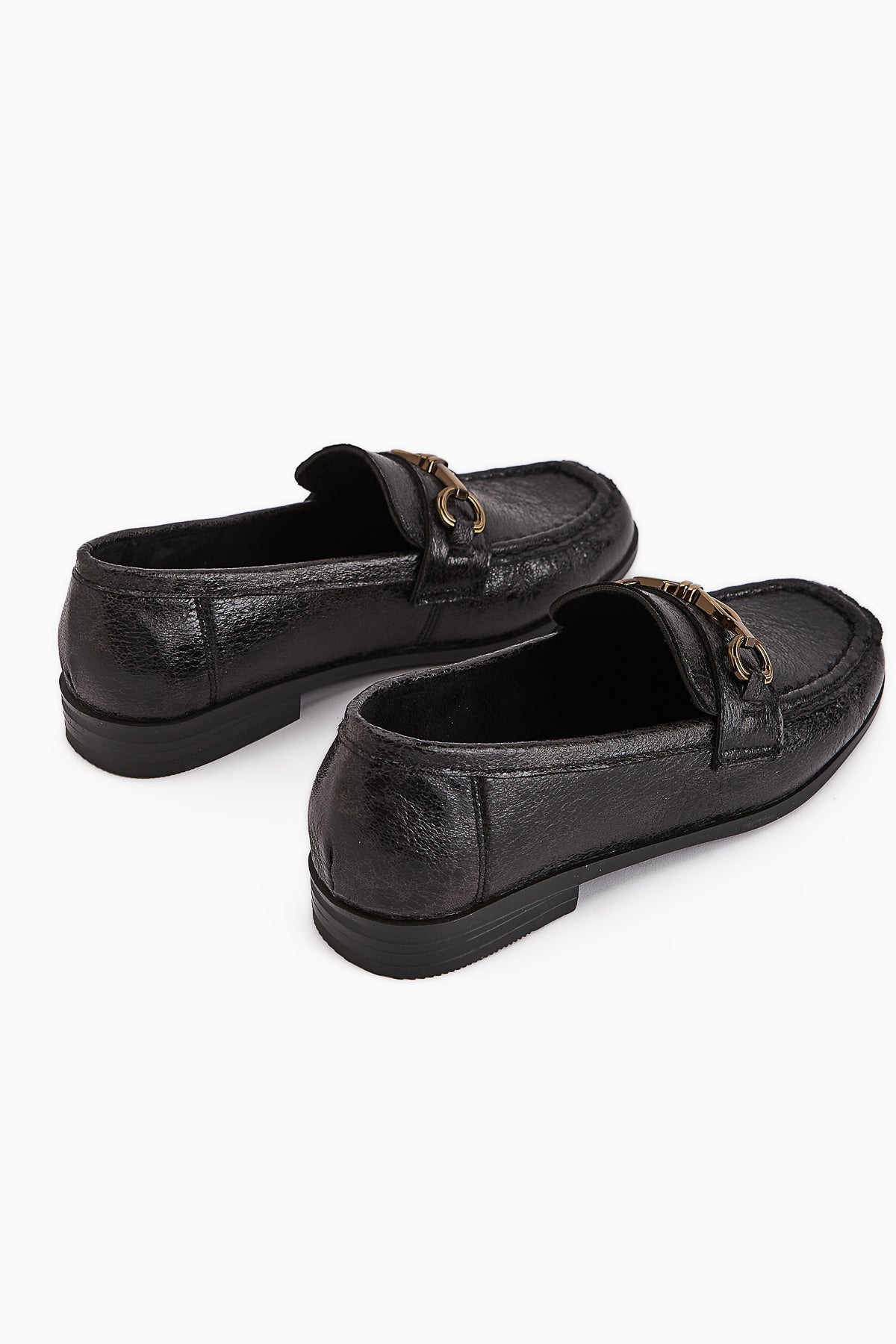 Kali – Black Chain-Detail Loafer (Women)