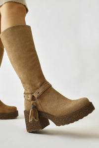 Kenzie Mink Suede Ankle Detail Boot