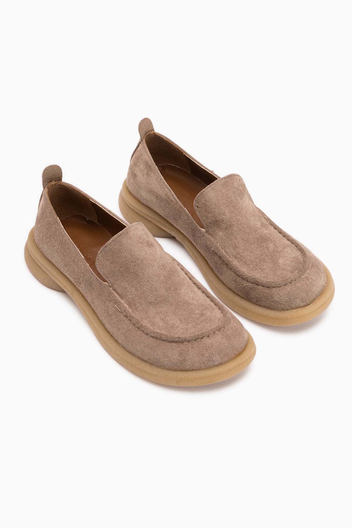 Greta Gray Suede Thick Sole Women’s Loafer