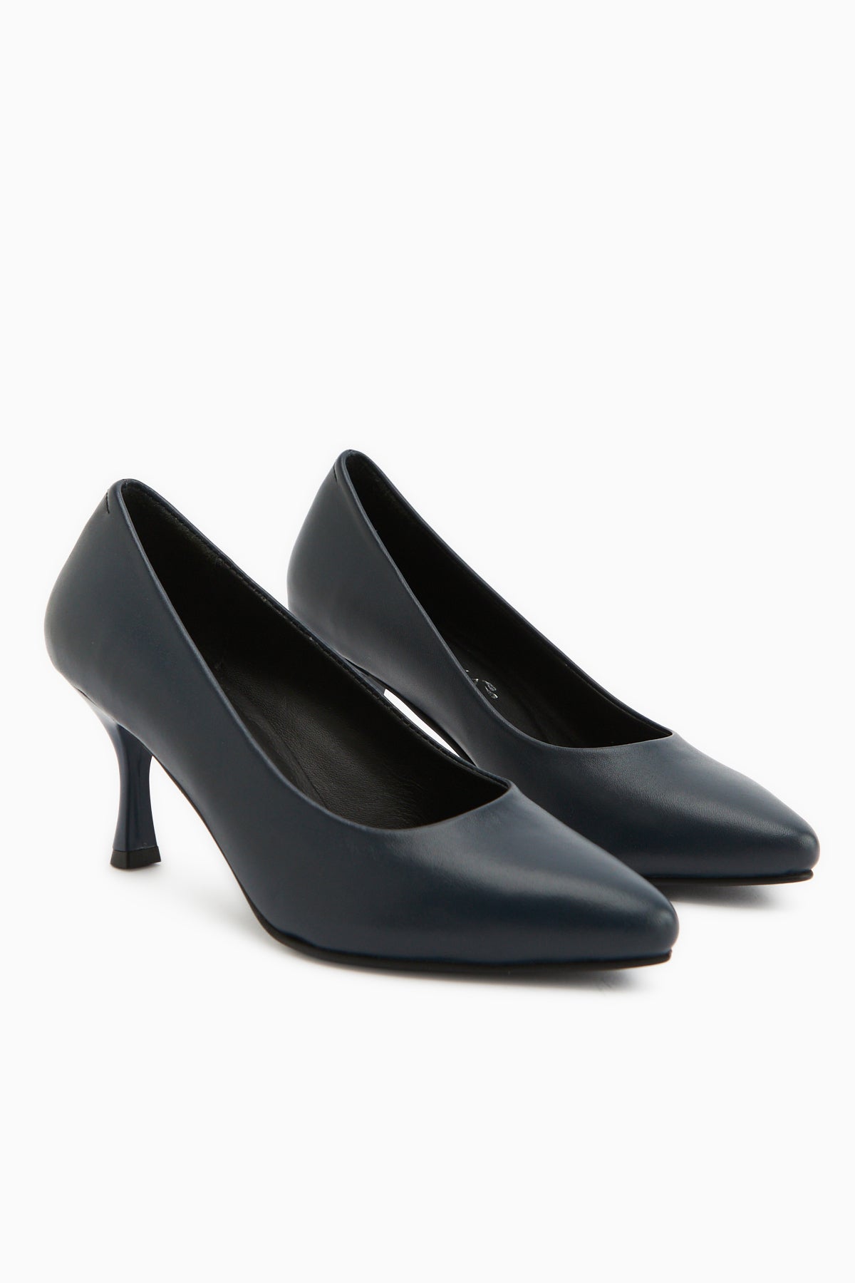 Genuine Leather Kiara Navy Women’s Heeled Shoes Stiletto