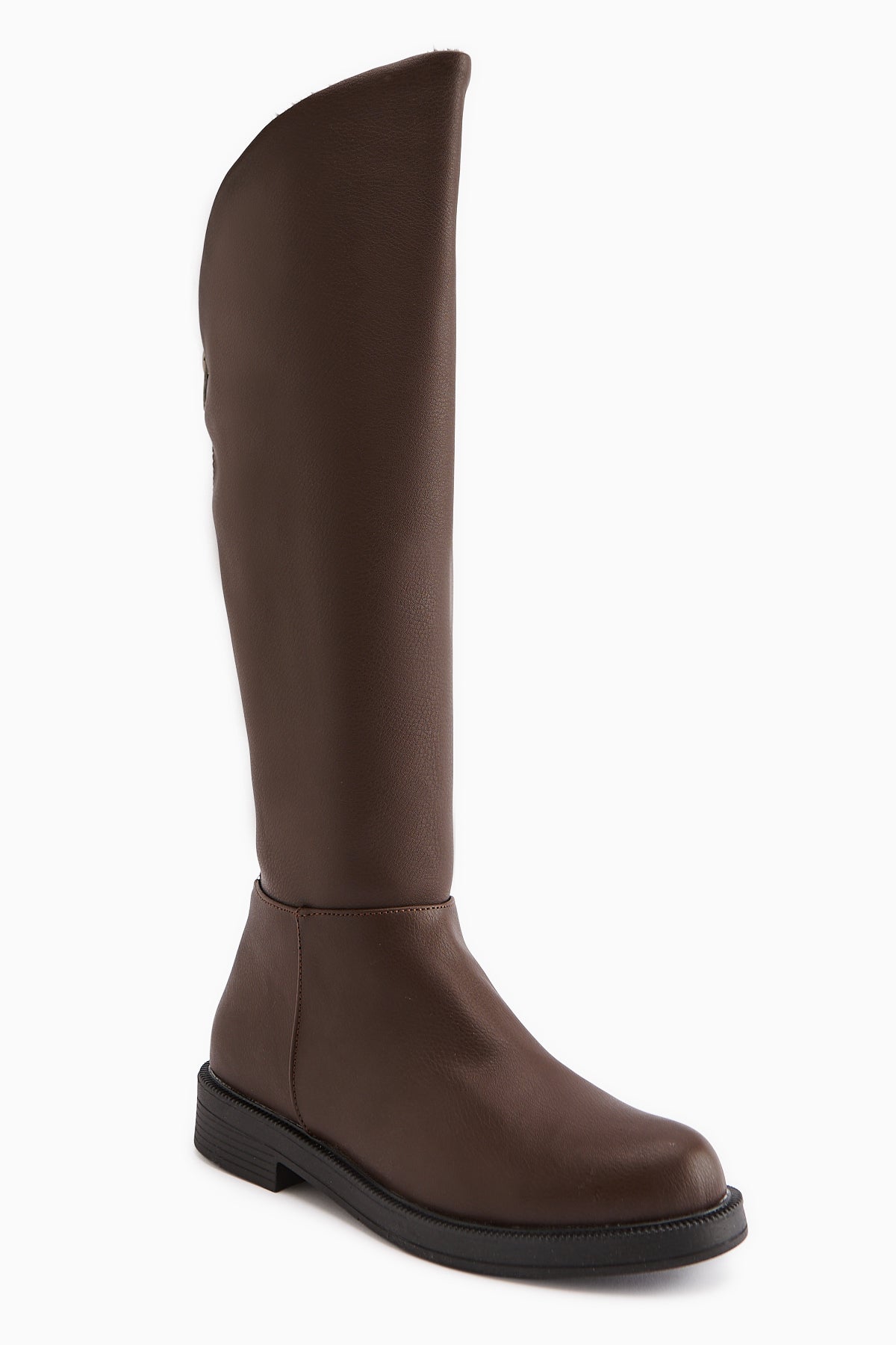 Gigi Brown Fur-Lined Foldable Zippered Boots