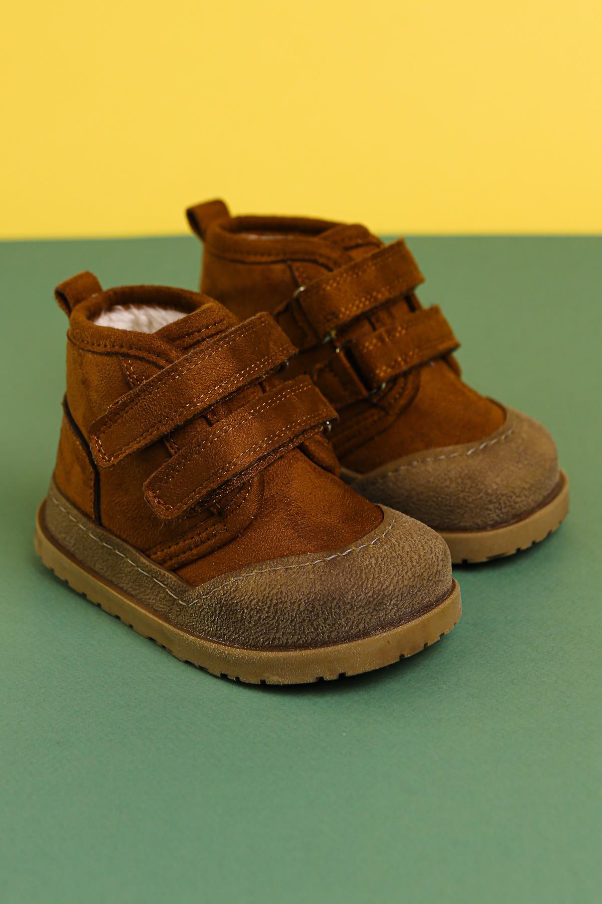 Heddy Taba Suede Velcro Baby Boots