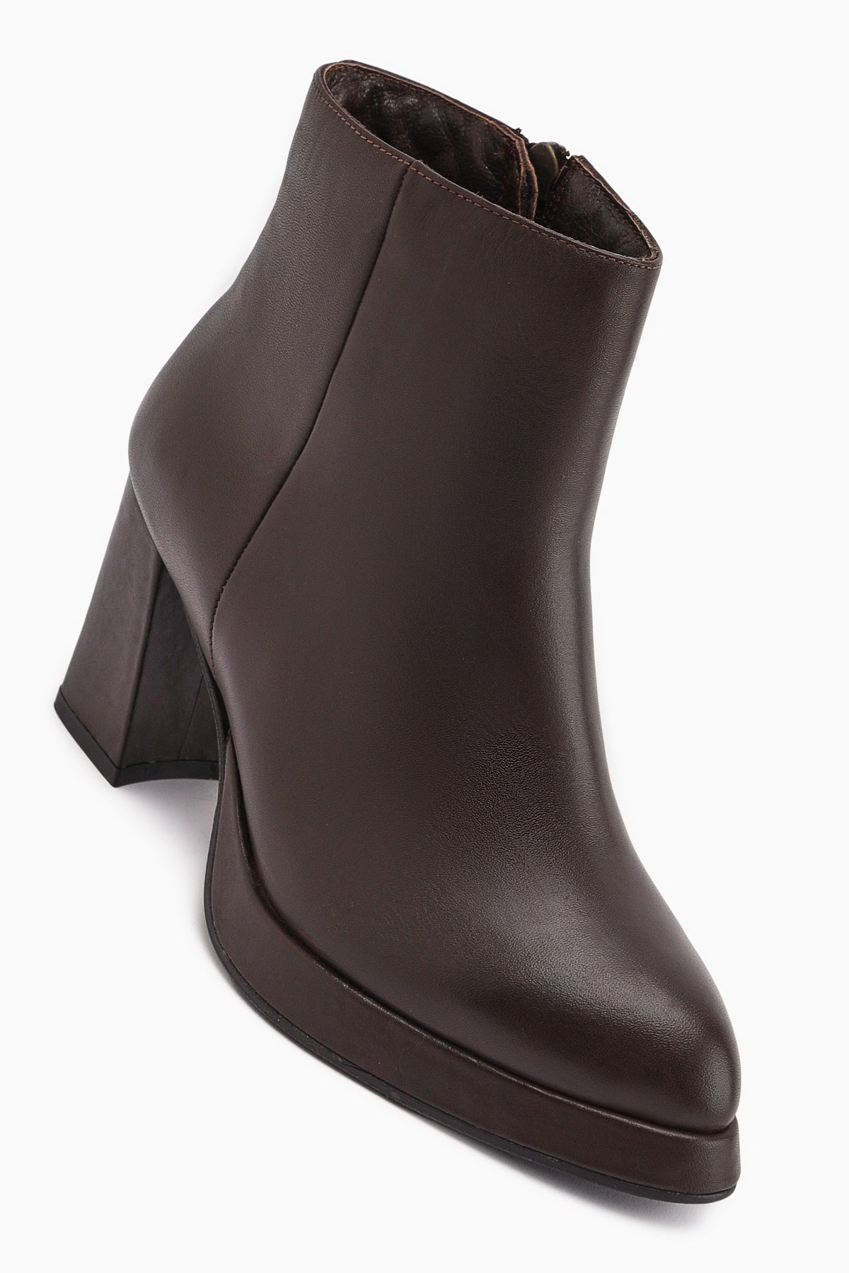 Gaby Genuine Leather – Brown Platform-Heeled Boot (Women)