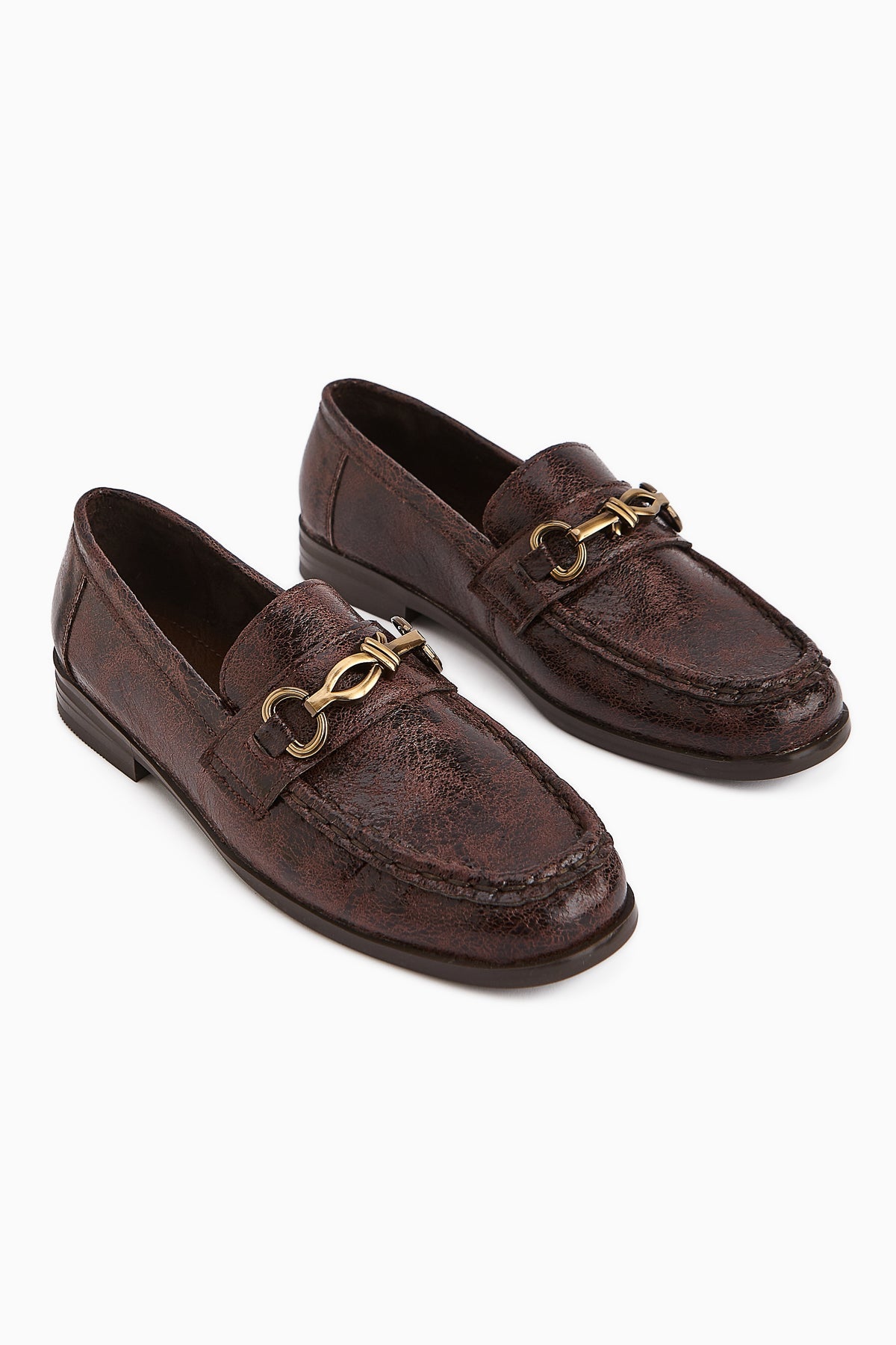 Kali – Brown Chain-Detail Loafer (Women)