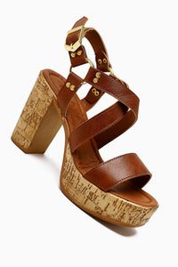 Havannah Taba Cross-Strap Platform Heeled Sandals