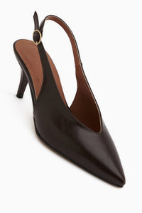 Mija Burgundy Belted Women’s Heeled Shoes