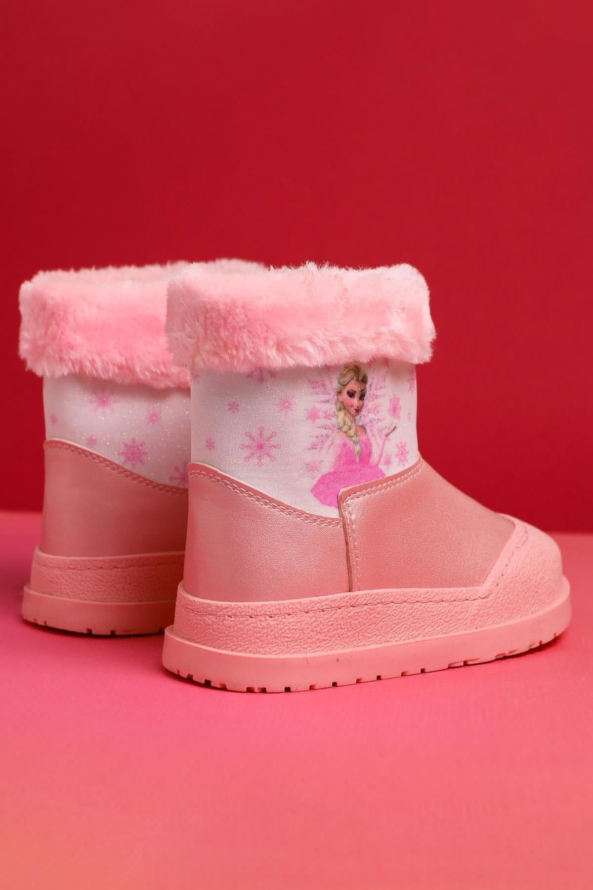 Hannah Powder Striped Character Print Fur-Lined Kids' Boots