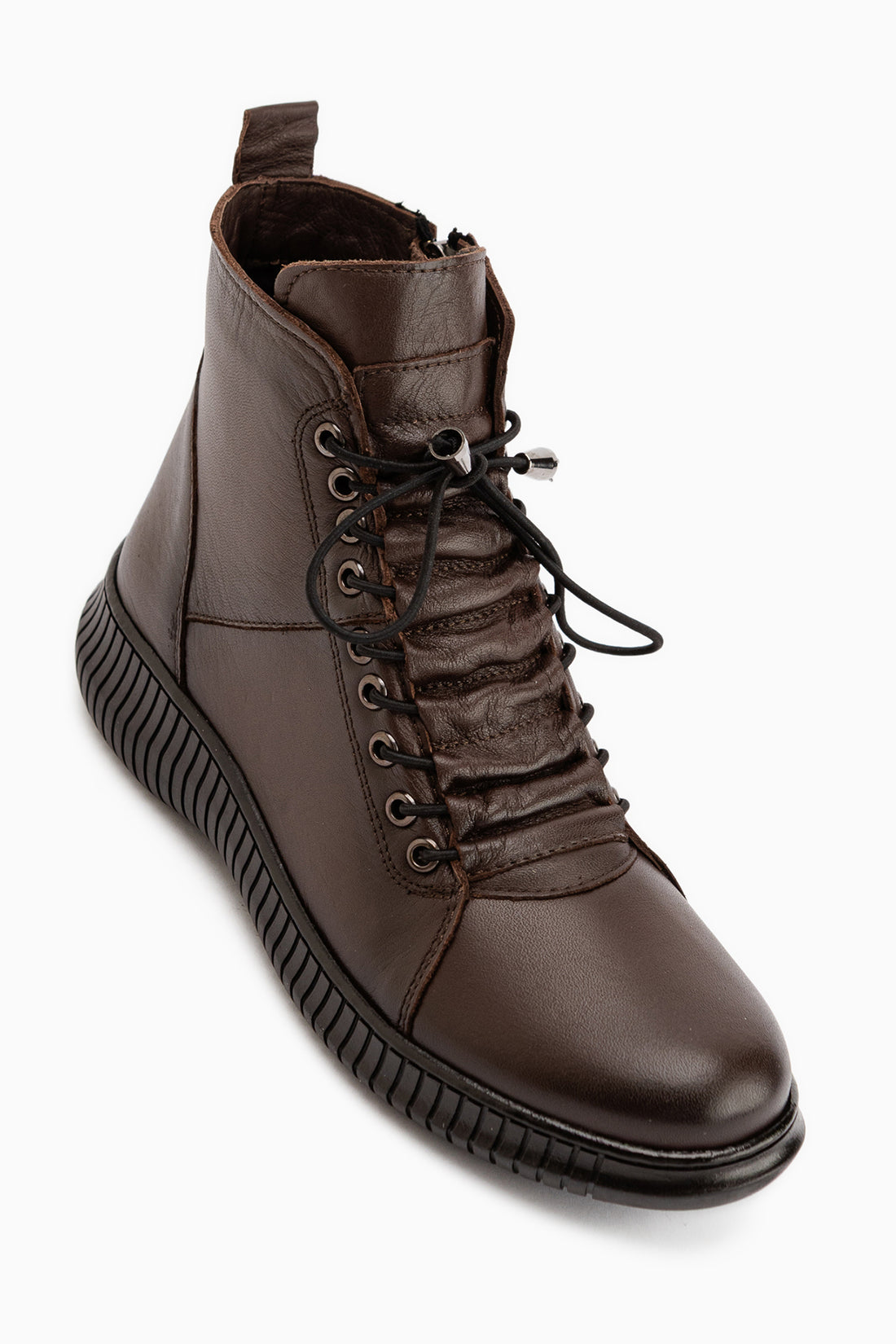 Genuine Leather Jina Brown Laced Women’s Boots