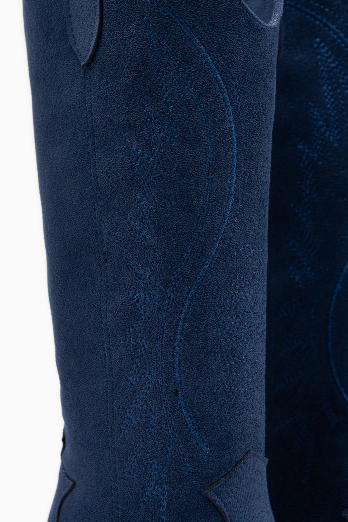 Hero Navy Suede Embroidered Cowboy Boots