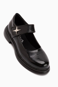 Rozalin Black Strap Thick Sole Women’s Mary Jane Ballet Flats